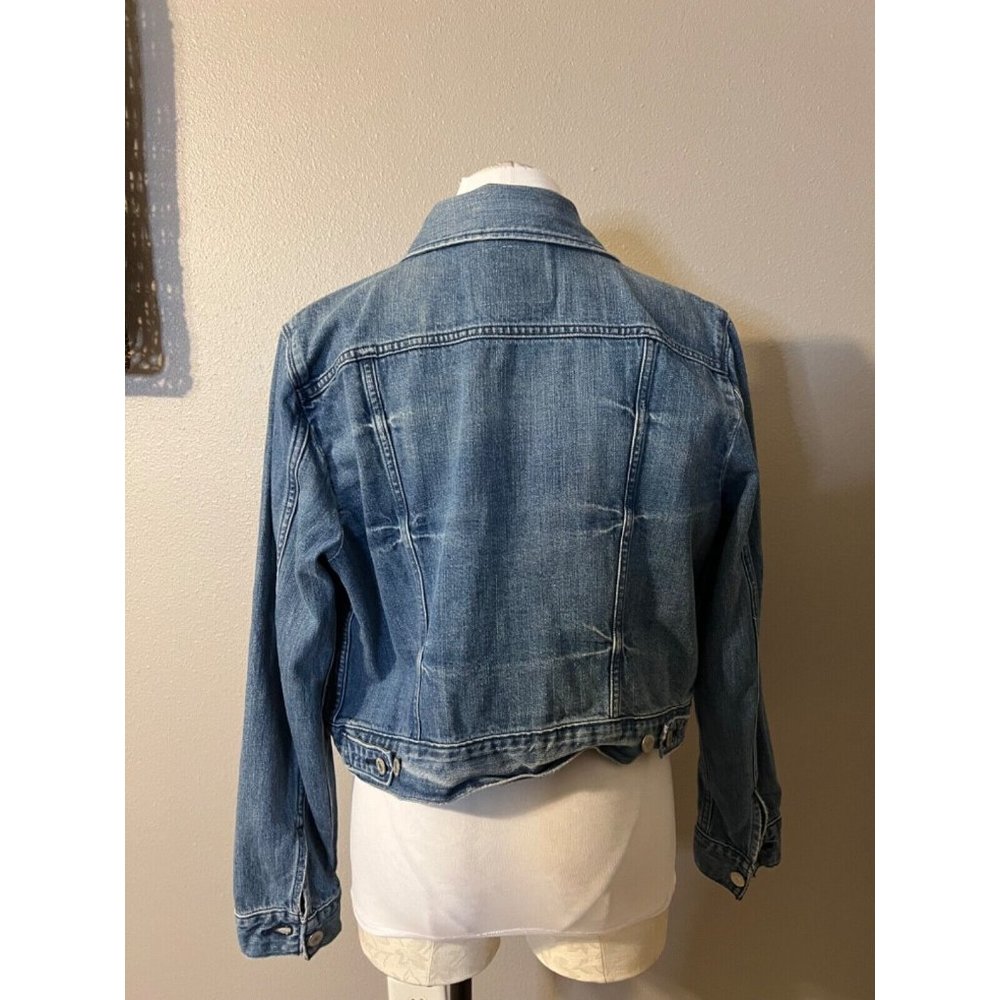 Levis Womens Jacket Blue XL Trucker Jean Cotton Denim Classic Washable - Picture 5 of 10